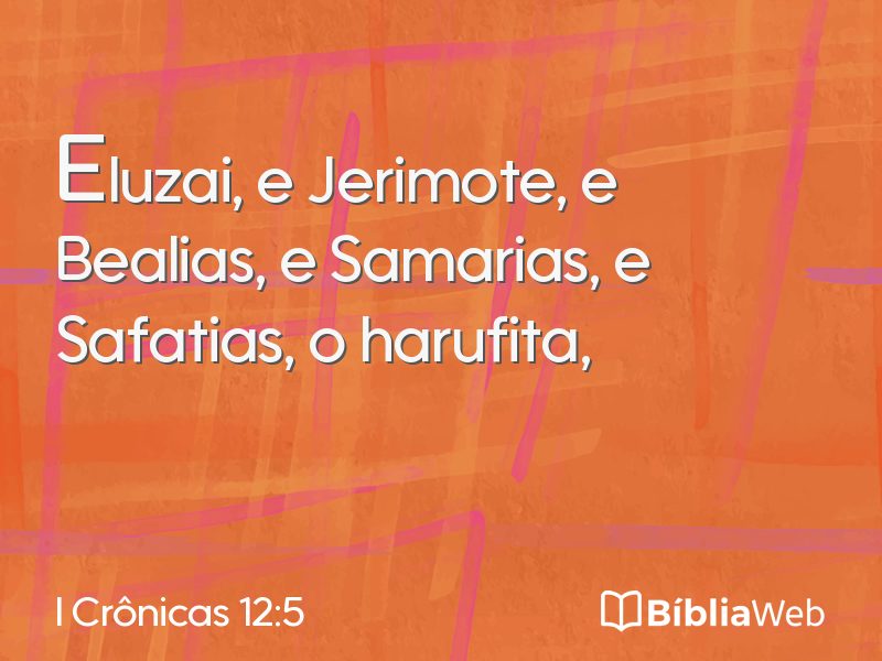 I Crônicas 12:5 em imagem para compartilhar