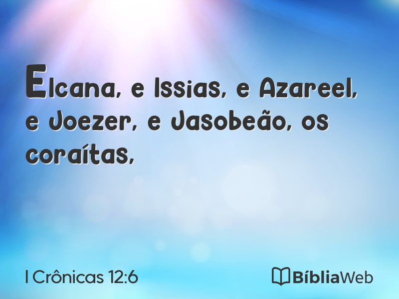 I Crônicas 12:6 em imagem para compartilhar