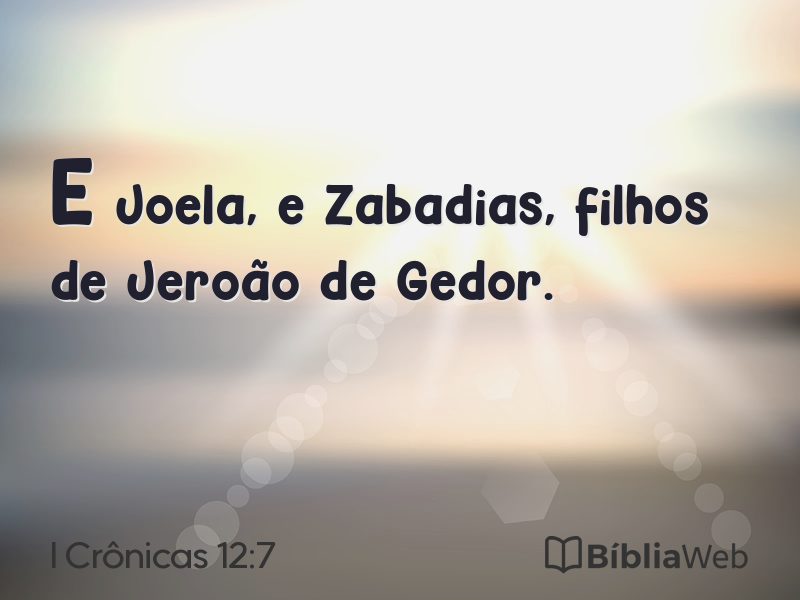 I Crônicas 12:7 em imagem para compartilhar