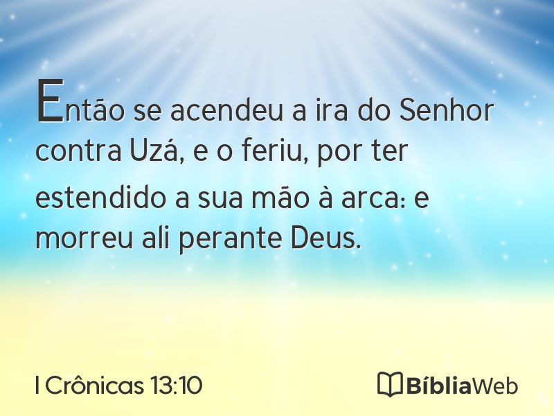 I Crônicas 13:10 em imagem para compartilhar