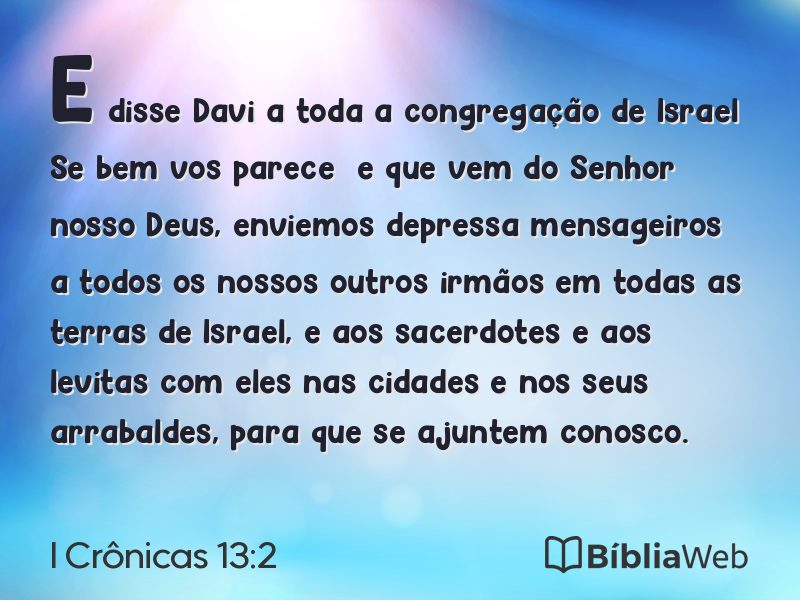 I Crônicas 13:2 em imagem para compartilhar