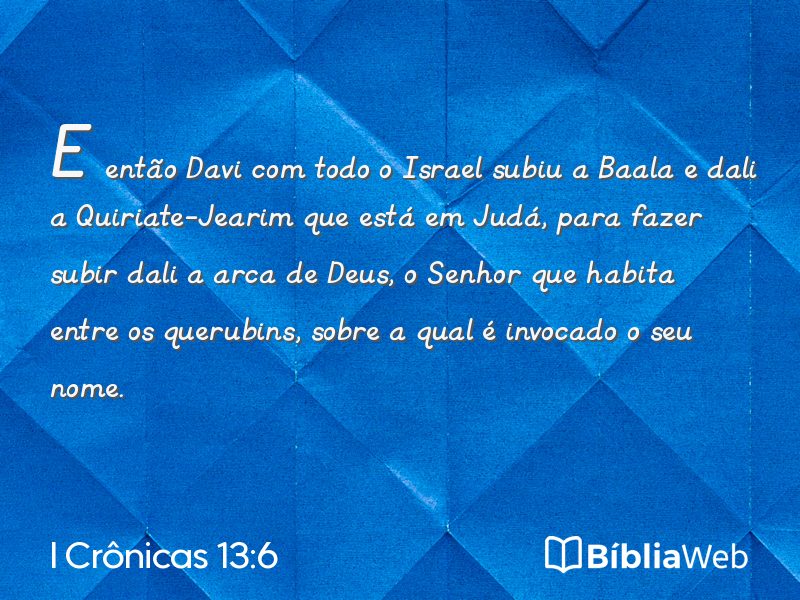 I Crônicas 13:6 em imagem para compartilhar