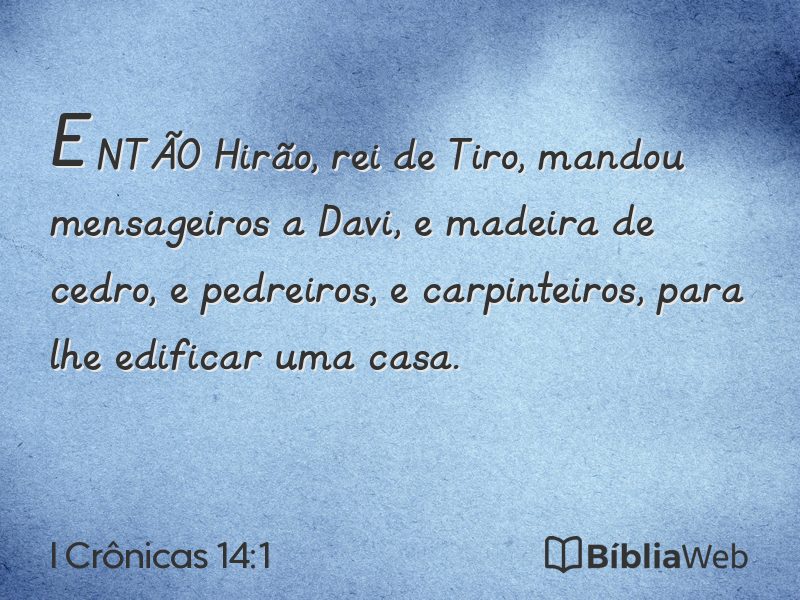 I Crônicas 14:1 em imagem para compartilhar