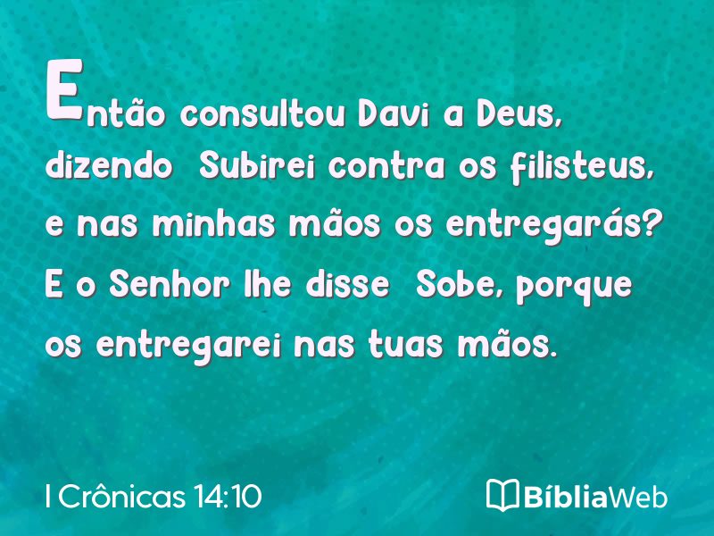 I Crônicas 14:10 em imagem para compartilhar