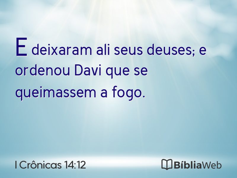 I Crônicas 14:12 em imagem para compartilhar
