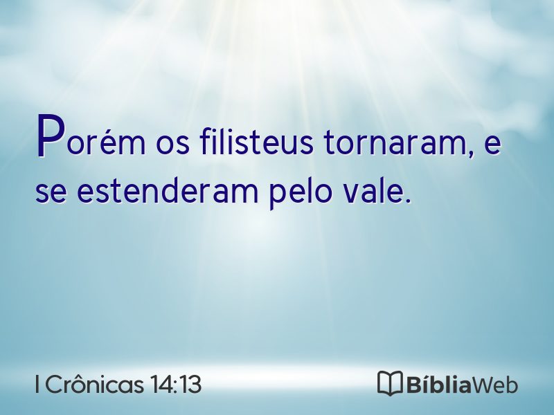 I Crônicas 14:13 em imagem para compartilhar