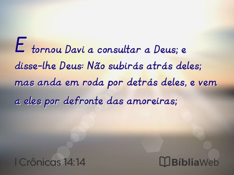 I Crônicas 14:14 em imagem para compartilhar