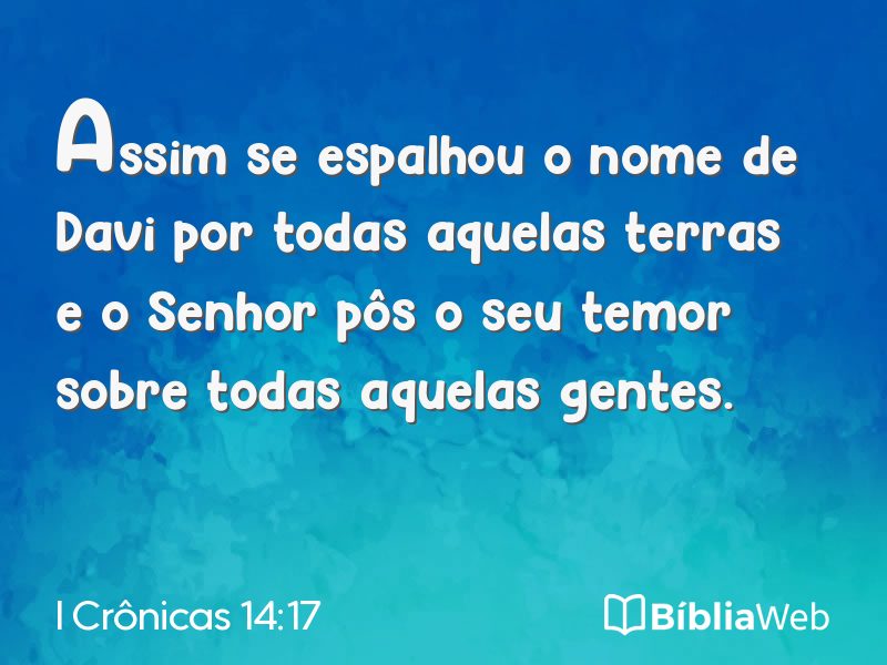I Crônicas 14:17 em imagem para compartilhar