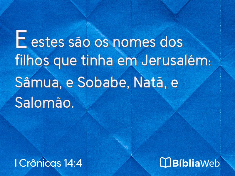 I Crônicas 14:4 em imagem para compartilhar