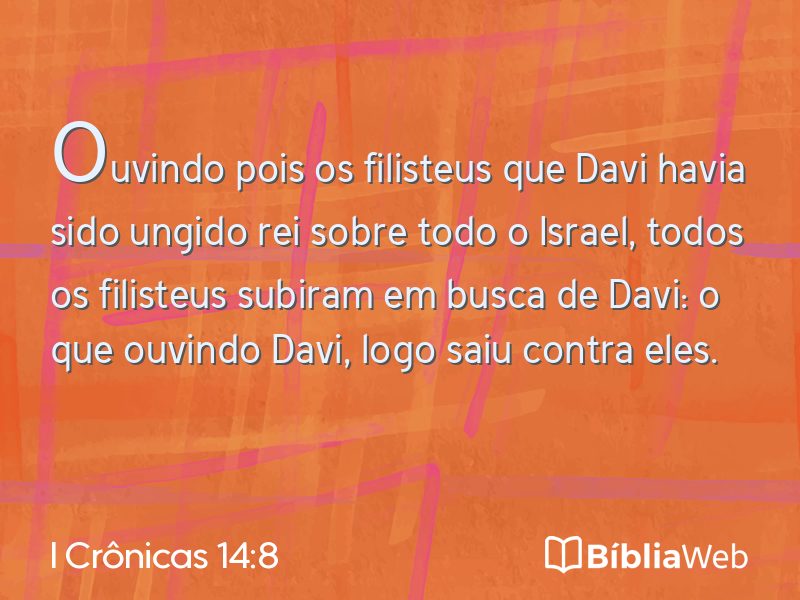 I Crônicas 14:8 em imagem para compartilhar