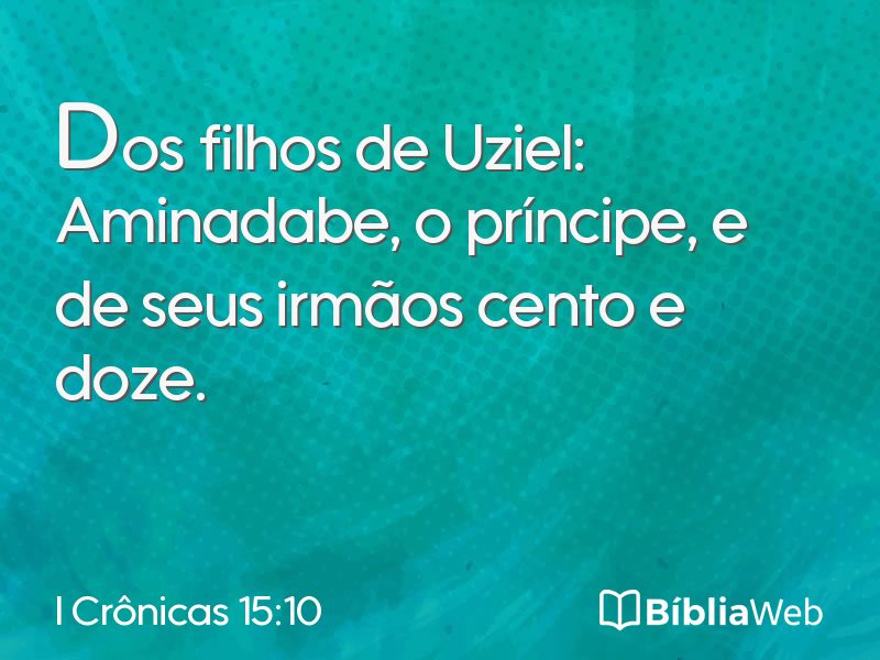 I Crônicas 15:10 em imagem para compartilhar