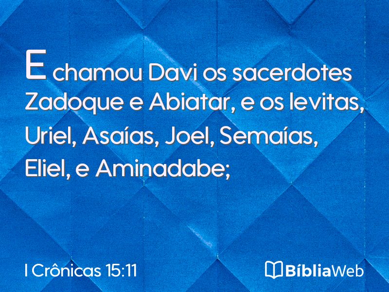 I Crônicas 15:11 em imagem para compartilhar