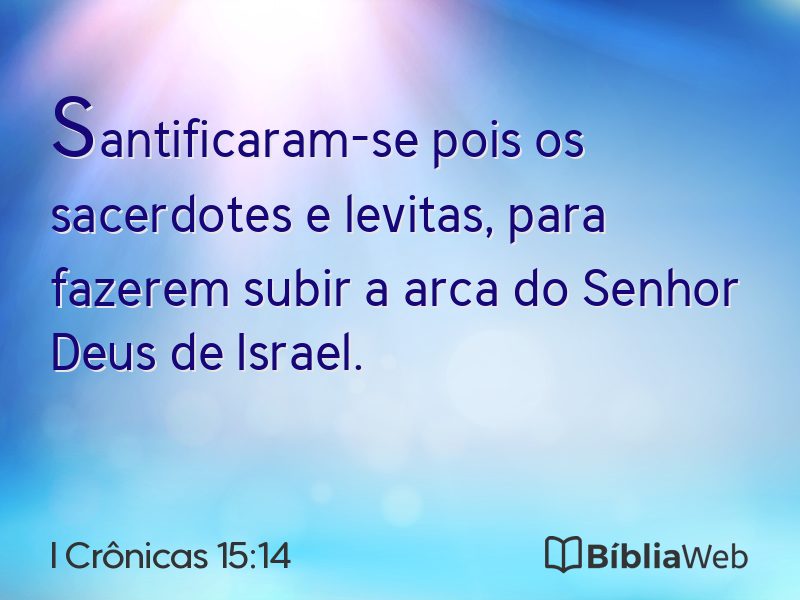 I Crônicas 15:14 em imagem para compartilhar