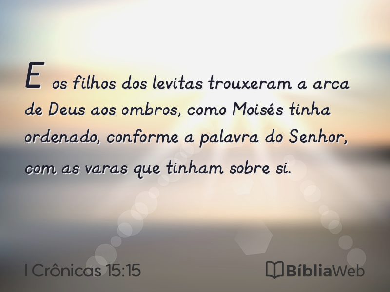 I Crônicas 15:15 em imagem para compartilhar