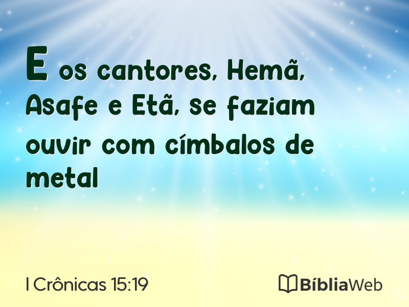 I Crônicas 15:19 em imagem para compartilhar