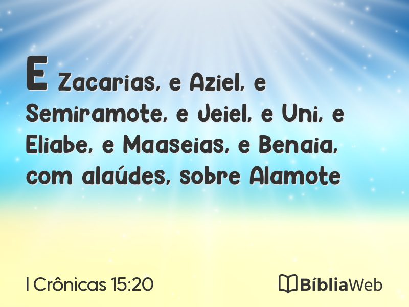 I Crônicas 15:20 em imagem para compartilhar