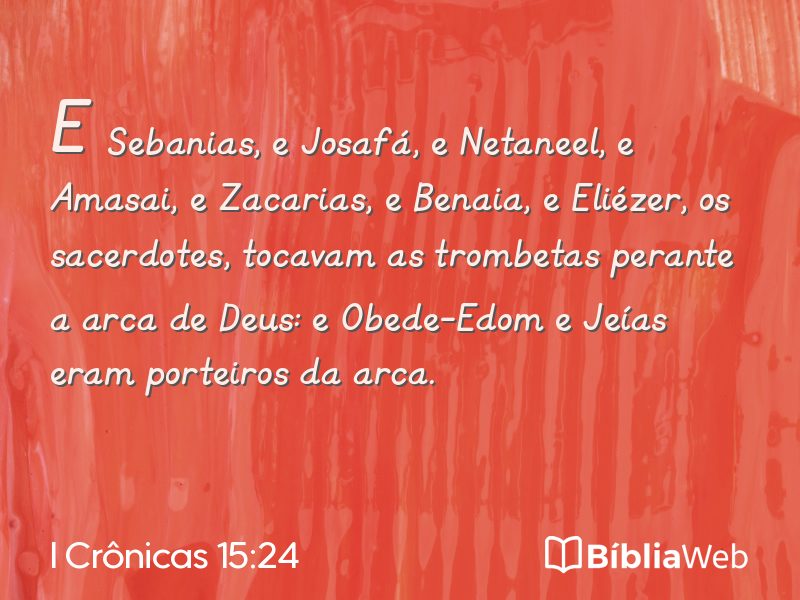 I Crônicas 15:24 em imagem para compartilhar