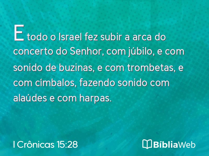 I Crônicas 15:28 em imagem para compartilhar