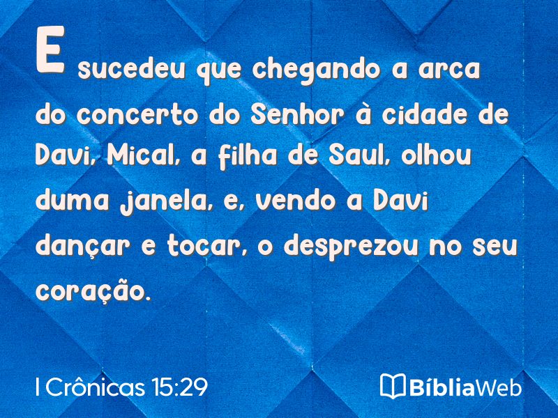 I Crônicas 15:29 em imagem para compartilhar