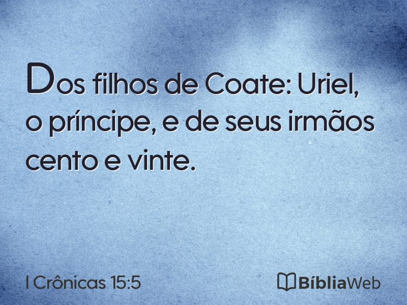 I Crônicas 15:5 em imagem para compartilhar