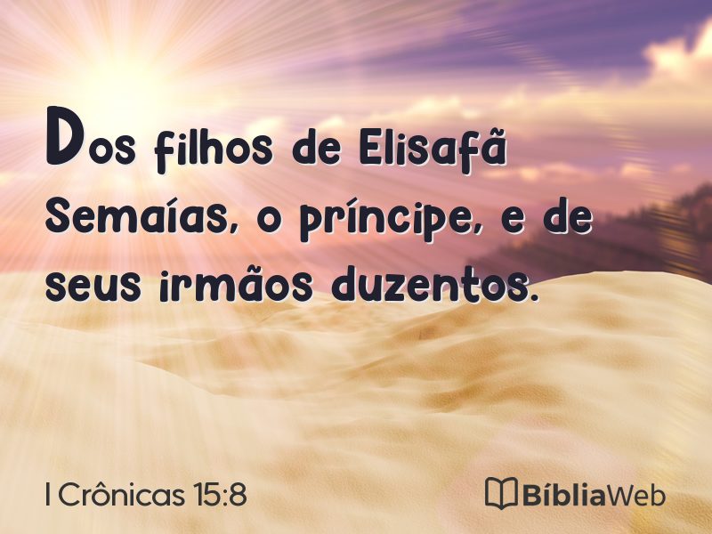 I Crônicas 15:8 em imagem para compartilhar