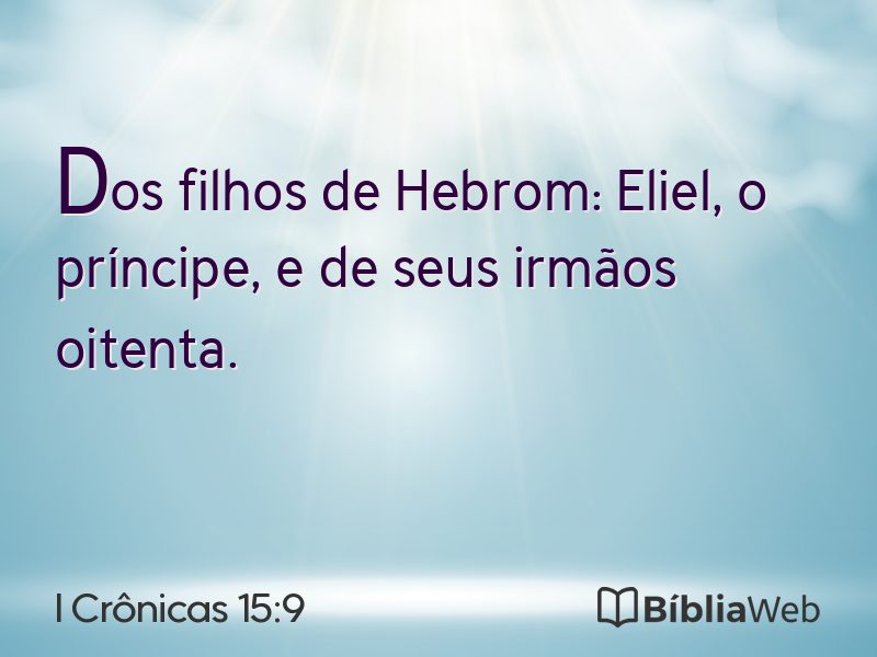 I Crônicas 15:9 em imagem para compartilhar