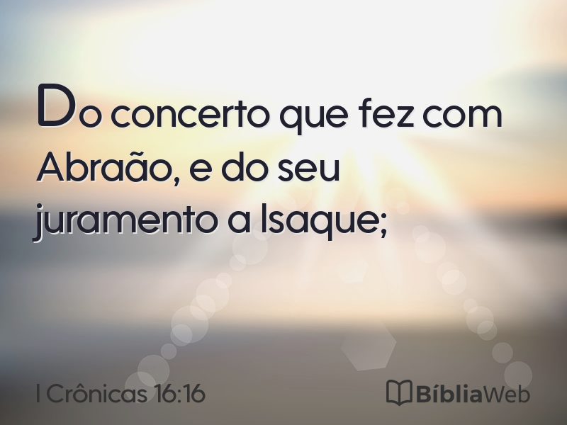 I Crônicas 16:16 em imagem para compartilhar