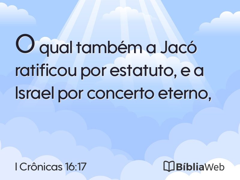 I Crônicas 16:17 em imagem para compartilhar