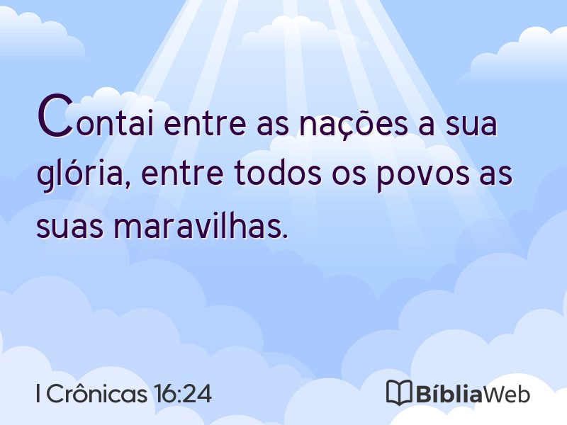 I Crônicas 16:24 em imagem para compartilhar