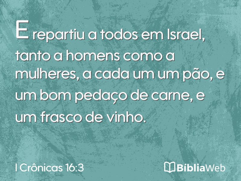 I Crônicas 16:3 em imagem para compartilhar