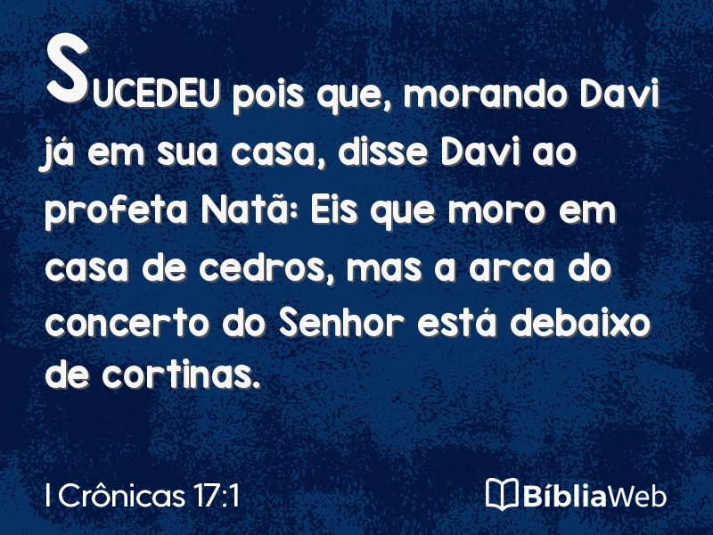I Crônicas 17:1 em imagem para compartilhar
