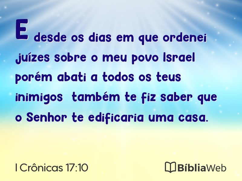 I Crônicas 17:10 em imagem para compartilhar