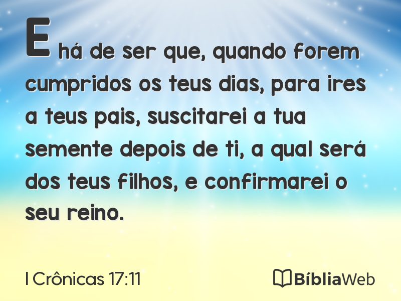 I Crônicas 17:11 em imagem para compartilhar