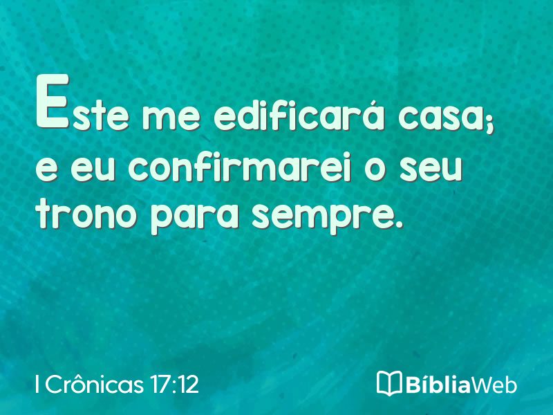 I Crônicas 17:12 em imagem para compartilhar