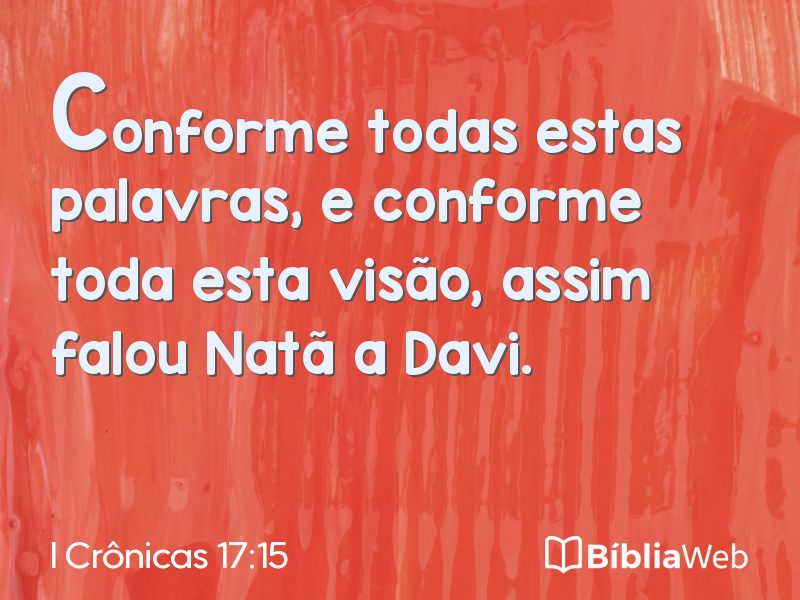 I Crônicas 17:15 em imagem para compartilhar