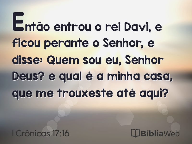 I Crônicas 17:16 em imagem para compartilhar