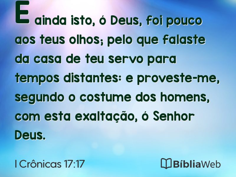 I Crônicas 17:17 em imagem para compartilhar