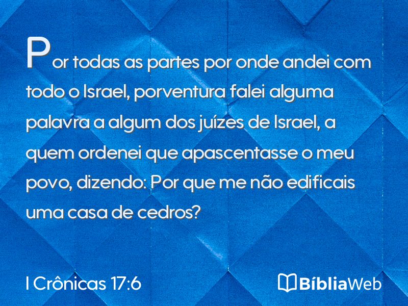 I Crônicas 17:6 em imagem para compartilhar