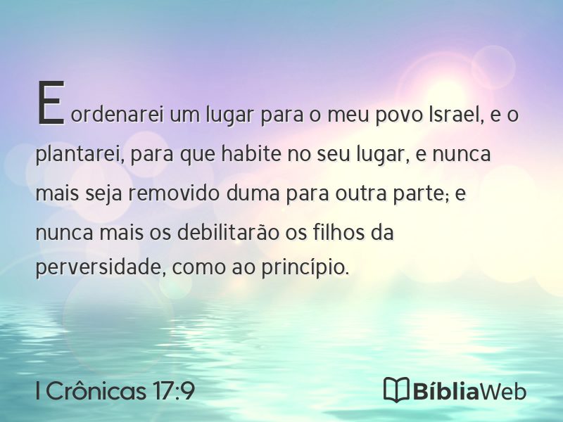 I Crônicas 17:9 em imagem para compartilhar