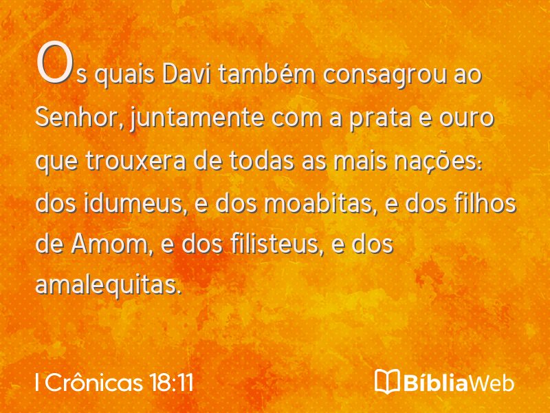 I Crônicas 18:11 em imagem para compartilhar