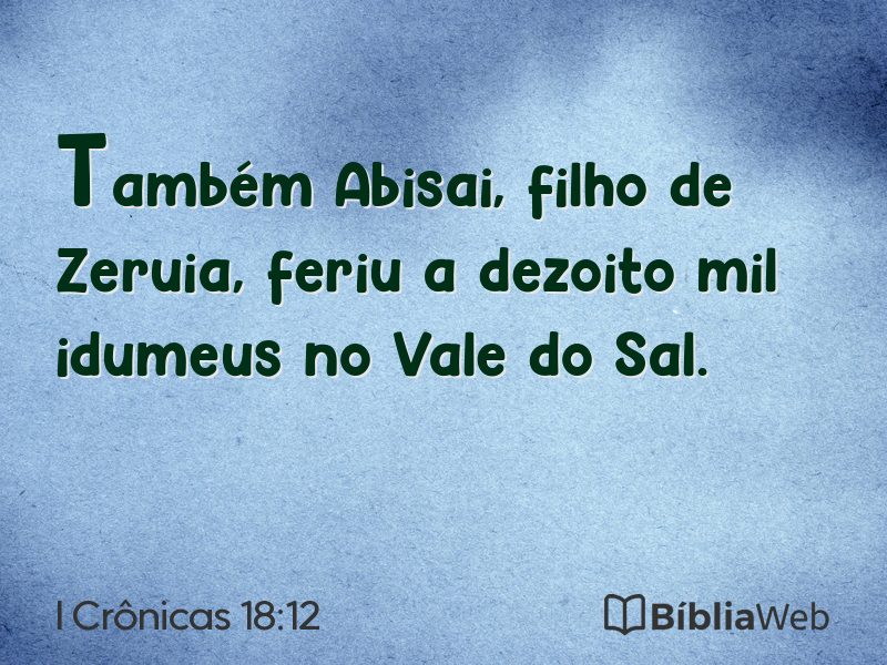 I Crônicas 18:12 em imagem para compartilhar
