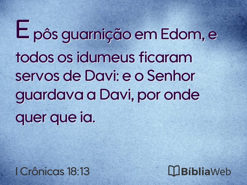 I Crônicas 18:13 em imagem para compartilhar