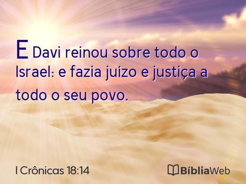 I Crônicas 18:14 em imagem para compartilhar
