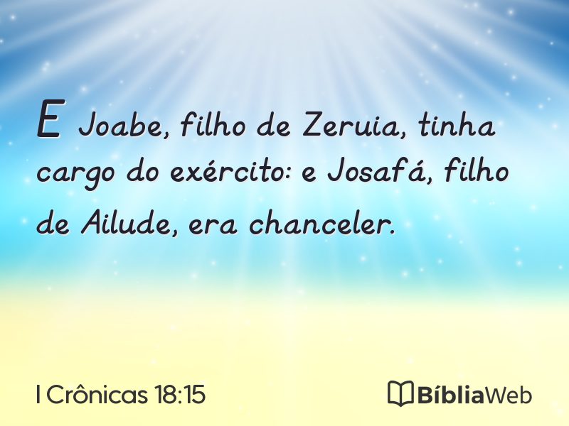 I Crônicas 18:15 em imagem para compartilhar