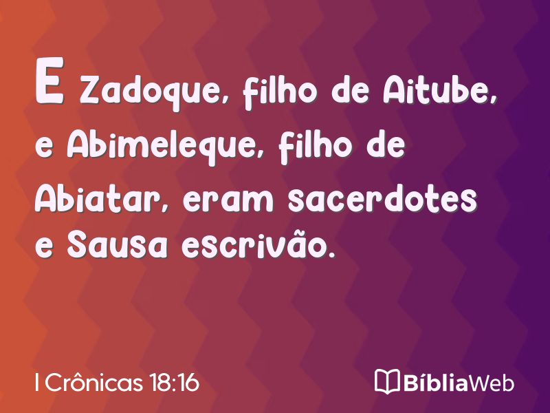 I Crônicas 18:16 em imagem para compartilhar