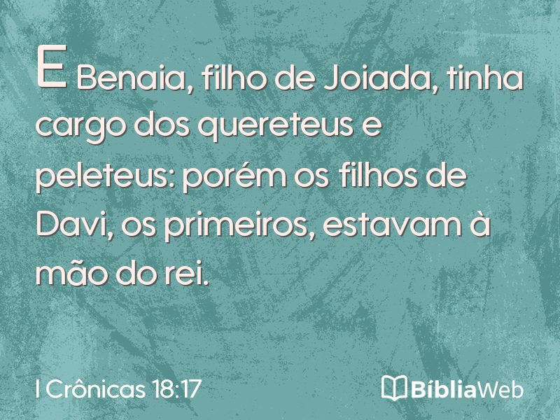 I Crônicas 18:17 em imagem para compartilhar