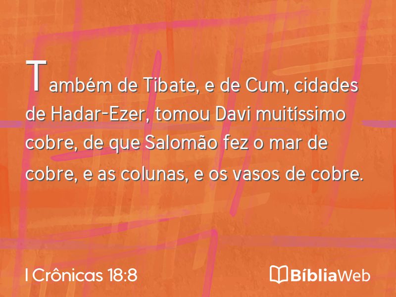 I Crônicas 18:8 em imagem para compartilhar