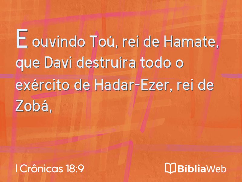 I Crônicas 18:9 em imagem para compartilhar