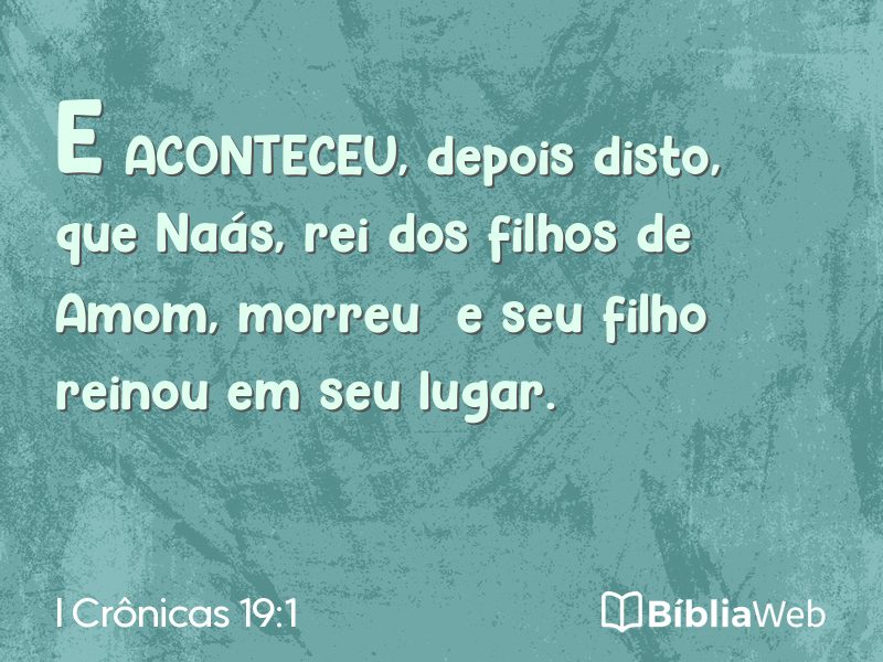 I Crônicas 19:1 em imagem para compartilhar