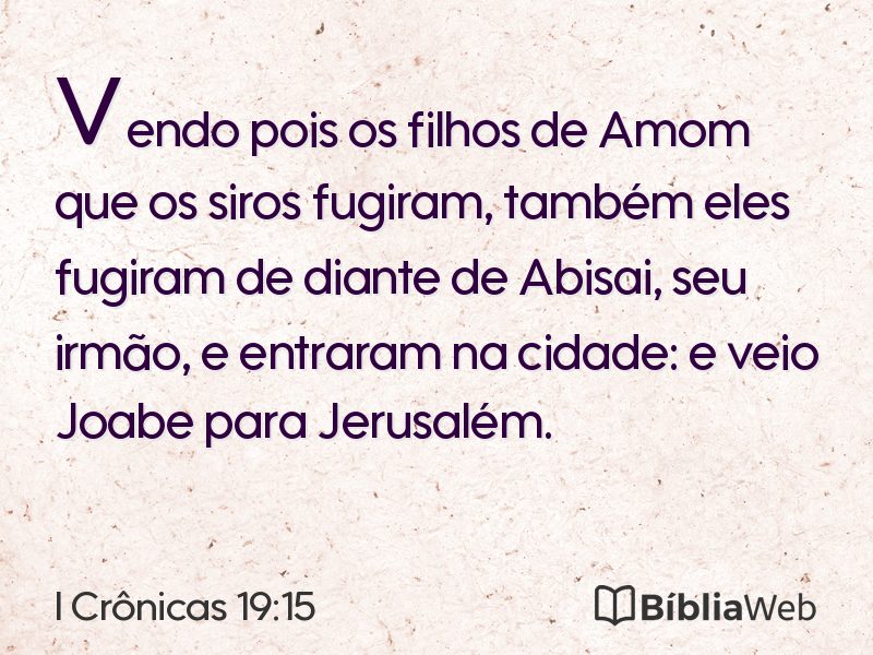 I Crônicas 19:15 em imagem para compartilhar